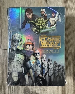 Star Wars The Clone Wars Seasons 1-5 DVD Collector’s Edition Box Set NEW SEALED! - Foto 1 di 6