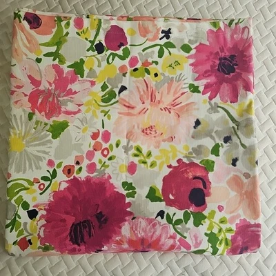 Cortina de Ducha Kate Spade New York Dahlias, 72", Floral Blanco/Rosa/Amarillo Foto 1 de 4