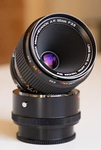 [Near Mint] Konica Macro-Hexanon AR 55mm f3.5 [with OEM 1:1 adapter] - Picture 1 of 21