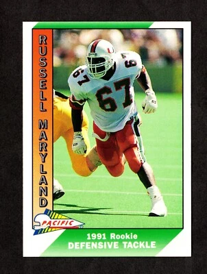 1991 PACIFIC RC #536 RUSSELL MARYLAND - DALLAS COWBOYS - ROOKIE CARD - *03 - Image 1 of 2