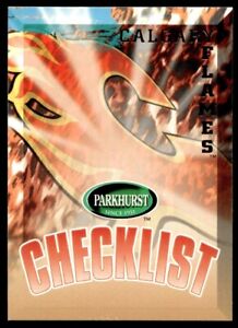 1995-96 Parkhurst Flames Checklist Calgary Flames #306