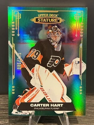 2021-22 Upper Deck Stature Green Carter Hart /149 Philadelphia Flyers #34 - Image 1 of 2