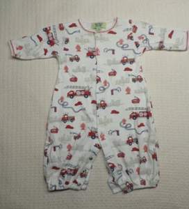 Kissy Kissy 0/S Baby One Piece Hand Covers Footless Firetruck - Picture 1 of 3