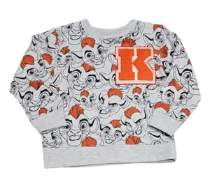 Disney Lion Guard Boys 4T Sweatshirt Kion Embroidered K Orange - Picture 1 of 3