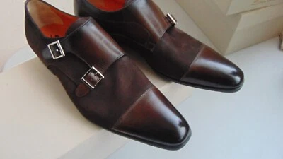SANTONI  DOPPIA FIBBIA PELLE+RENNA 830,00 CART. 42 MARRONE SANT-BB66 Foto 1 de 4