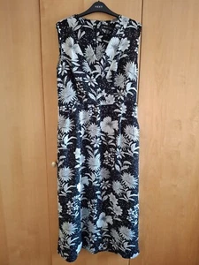 Black Dress with white flowers by Mela, London, Size 16 - Picture 1 of 4