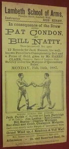 VICTORIAN FIGHT POSTER, LAMBETH WALK, LAMBETH SCHOOL OF ARMS, *(Repro Souvenir) - Picture 1 of 12