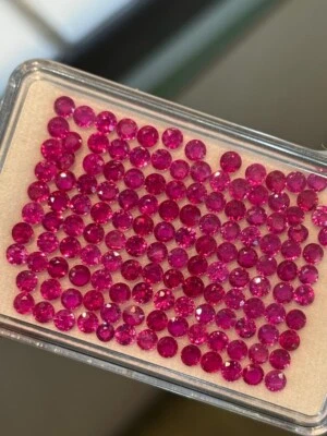 Natural Ruby Round 3 MM Size Gemstone For Jewllry For Her Gift - Image 1 of 4