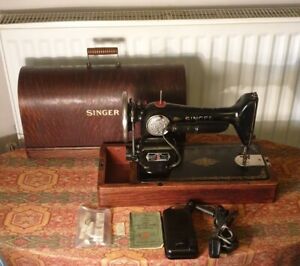 Singer 66K Electric Sewing Machine 1926 Bentwood Case