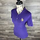 CUTTER &amp; BUCK Women&#39;s Purple short Sleeve MN Vikings Polo Shirt Size Small