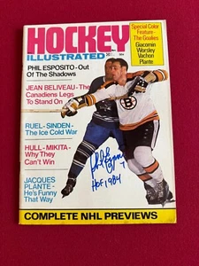 1968, Phil Esposito, "Autographed" (JSA) HOCKEY ILLUSTRATED Magazine (Bruins) - Picture 1 of 2