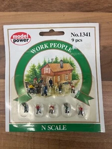 Model Power 1341 Work People Figures N Gauge - Picture 1 of 3
