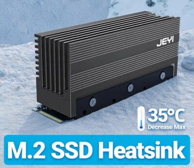 Nuevo disipador térmico SSD M.2 2280 3 piezas enfriador convectivo de aluminio de alta resistencia con aletas Foto 1 de 4