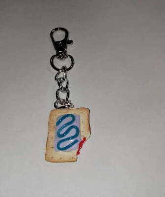 Berry Pop Tart Llavero Accesorio Llave Berry Pop Tarta Dije Clip Desayuno Foto 1 de 4