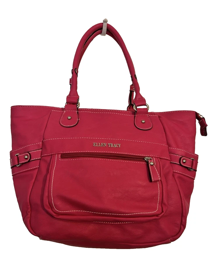 Bolsa de ombro Ellen Tracy rosa quente nova sem etiquetas - Imagem 1 de 4