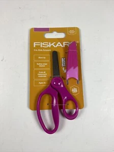 Fiskars Scissors 5in. Kids , Blunt Tip, Safety Edge Blades, Eraser Sheath - Picture 1 of 2