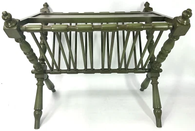 Mesa auxiliar Tell City Chair Company de arce de roca dura maciza Foto 1 de 4