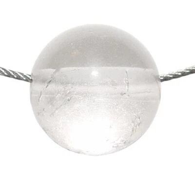 Bergkristall Kugel 20 mm Anhänger mit Bohrung 2,5 mm - Bild 1 von 2