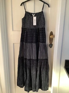 Per Una M&S pure cotton tiered maxi dress sz 12 bnwt £45 - Imagen 1 de 4