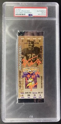 Brian Urlacher Signed 1st NFL Game FULL Ticket PSA DNA Chicago Bears Debut HOFer - Image 1 of 3
