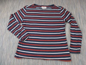 Seasalt Jumper Womens UK 16 Blue Red Striped Tight Knit Logo The Sailor Shirt - Picture 1 of 11