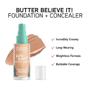 Physicians Formula Butter Believe It! Foundation + Concealer, YOU PICK 1 fl. oz. - Picture 1 of 14