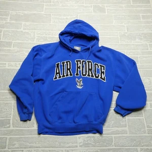 Air Force Hoodie Adult M Blue Fleece Hooded Sweatshirt Embroidered by J. America - Picture 1 of 6