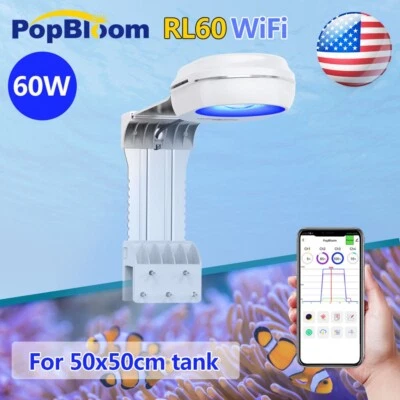 PopBloom RL60 WiFi Marine Aquarium Light LED Nano Aquarium Coral Reef SPS LPS - Image 1 of 4