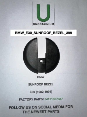 FITS/PARA BMW TECHO CORREDIZO MANIVELA BISEL PARTE# 54121867887 Foto 1 de 3