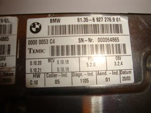 BMW 7er E65 E66 760i Steuergerät 61.35-6 927 276.9 01 61356927276901  Alpina - Bild 1 von 5