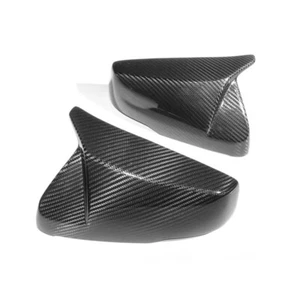 Horn Carbon Fiber Wing Side Mirror Cover Cap Trim For Fit Cadillac CT5 CT6 CTS - Picture 1 of 6