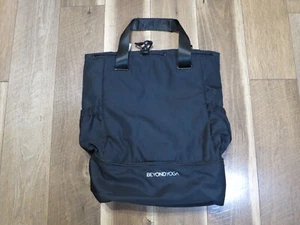 Beyond Yoga Black 19x12x5.5 Side Pockets Drawstring Convertible Backpack NWT - Picture 1 of 9