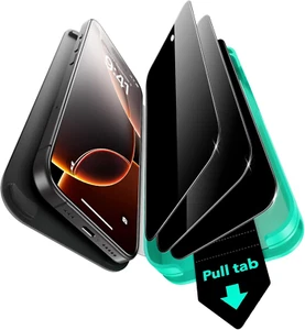 3 Pack 9H+ Glass for iPhone 16 Pro Privacy Screen Protector, [Military Grade Sha - Picture 1 of 9