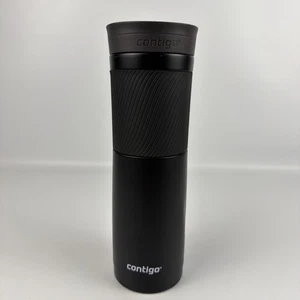 Contigo Byron Stainless Steel Travel Mug Black 24 oz Rubber Grip - Picture 1 of 8