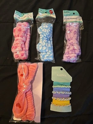 Womens April Bath & Shower Makeup Headbands Sassy Chic Lot Of 4 20 Elastics New - Image 1 of 4