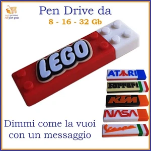 Pendrive usb memoria chiavetta pen drive 16 32 gb penna pennetta personalizzata - Afbeelding 1 van 18