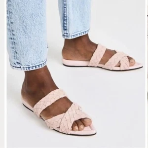Sandale coulissante bout pointu en daim tressé pivoine Lewis Rag & Bone neuve sans étiquette taille 7,5 - Photo 1 sur 7