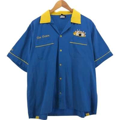 Vintage Hilton HILTON Cuello Abierto Bowling Camisa Caja Hombre Talla XL Foto 1 de 4