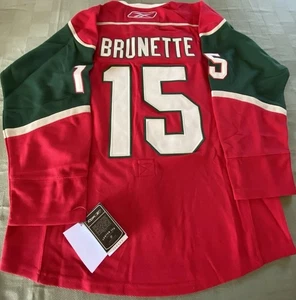 Maglia Vintage Andrew Brunette #15 Minnesota Wild NHL Fight Strap Reebok CCM Uomo L - Foto 1 di 21