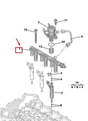 PEUGEOT 208 MK2 P21 Linke Einspritzleiste 9830132980 Neu Original - Image 1 of 2