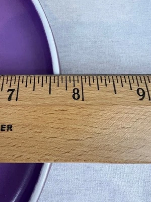 2 Block Chromatics Red Lavender Plates Ceramic Germany 7 5/8" VGC modernist  - Image 1 of 4