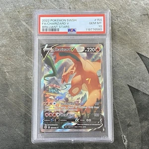Pokemon Charizard V Alt Full Art 154/172 Brilliant Stars #154 GEM MINT PSA 10 - Picture 1 of 2