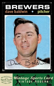 1971 Topps - Dave Baldwin - #48 Milwaukee Brewers - Picture 1 of 2