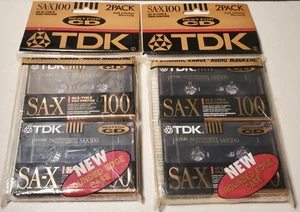 4 New TDK SA-X 100 Cassette Tape High Position IEC II /Type II - Picture 1 of 3