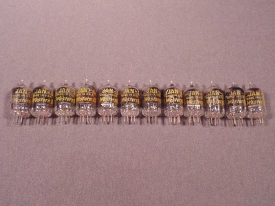 12 6AS6 JAN WESTERN ELECTRIC HiFi Amp Vacuum Tube Lot Code 926 Strong & Balanced - Image 1 of 4