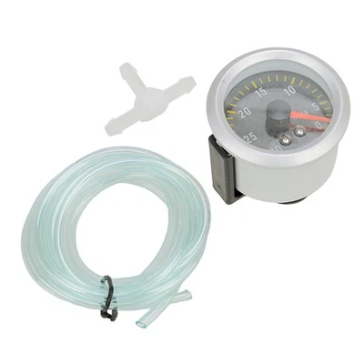 Car 2" 52mm Car Motor Universal Black Face LED 0-30 Vacuum Gauge Meter vb - Image 1 of 4