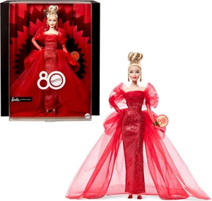 Barbie Signature Doll Mattel 80th Anniversary in Glittery Tulle Gown Blond Hair - Picture 1 of 6