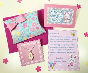 Personalised Easter Bunny Letter, Gift Box, Necklace, Easter Gift, Easter Hunt - Picture 1 of 6