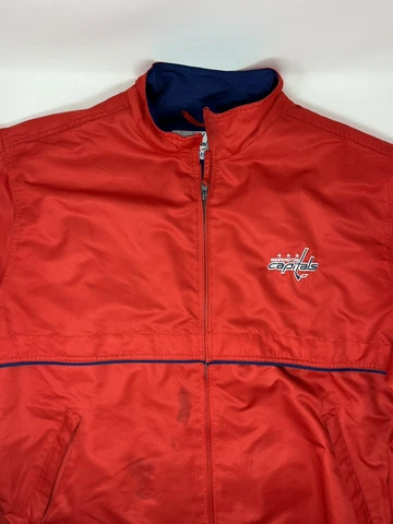 Washington Capitals NHL Full Zip Red Windbreaker (L) Cover