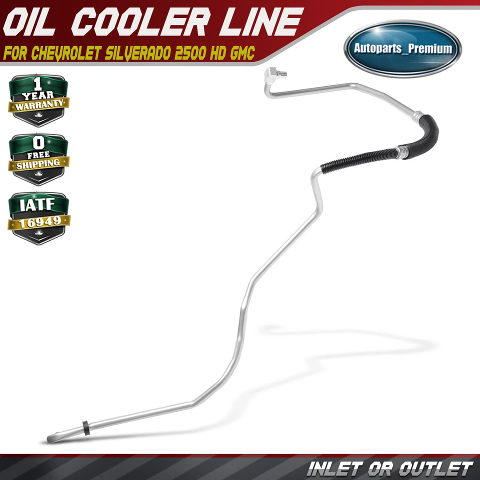 Línea de enfriador de aceite de transmisión de entrada o salida para Chevrolet Silverado 2500 HD GMC Foto 1 de 4